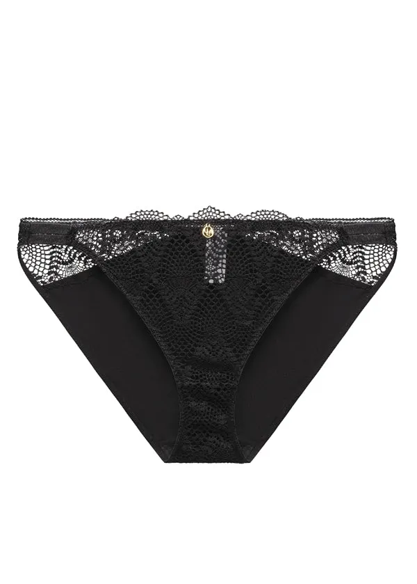 XABELLE Plus Sexy Black Lace Brief Panties