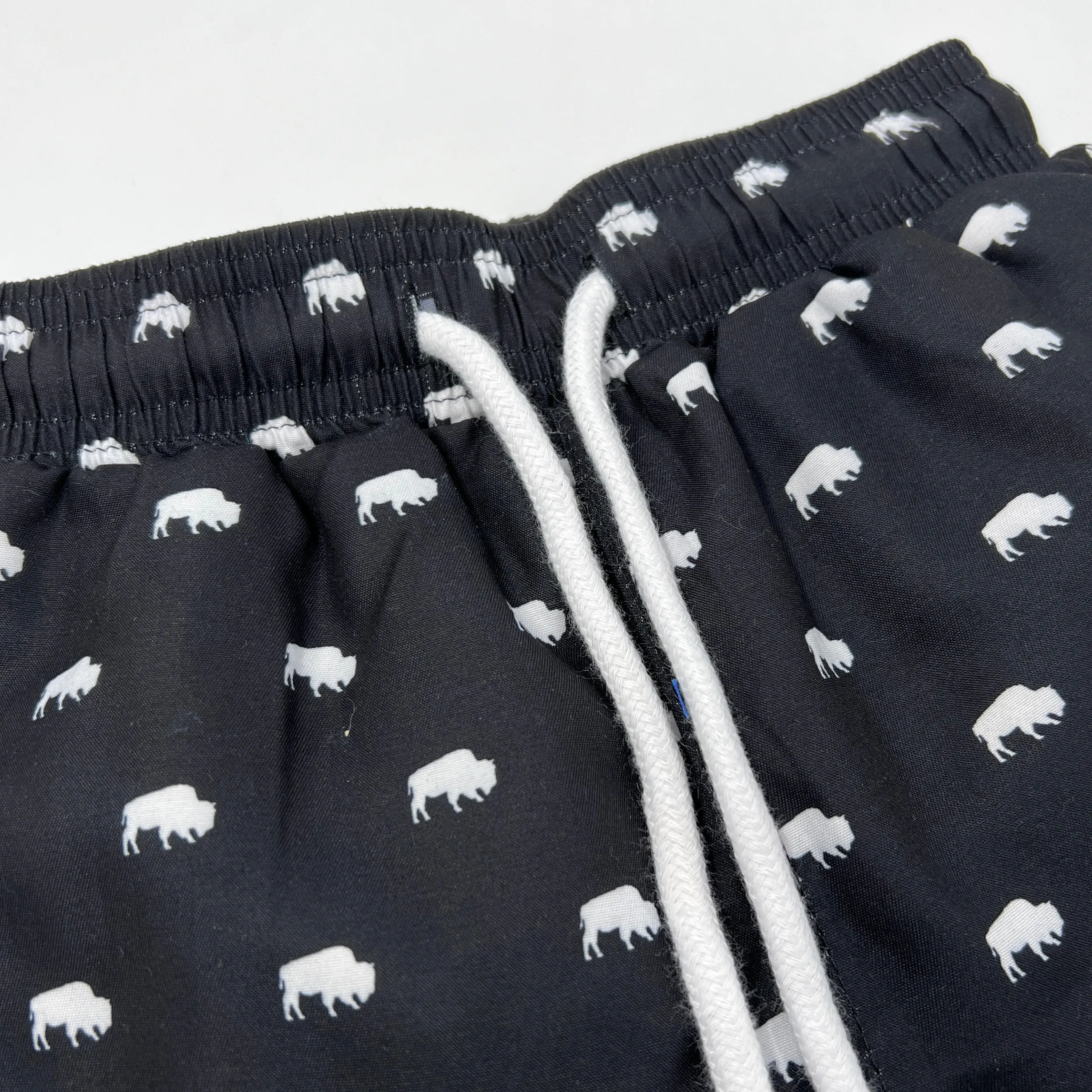 Youth BFLO Black With White Herd Buffaloes Swim Shorts