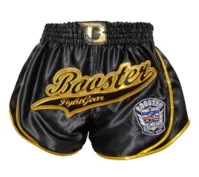 泰拳褲 Muay Thai Shorts: Booster Retro Slugger 1 Black/Gold